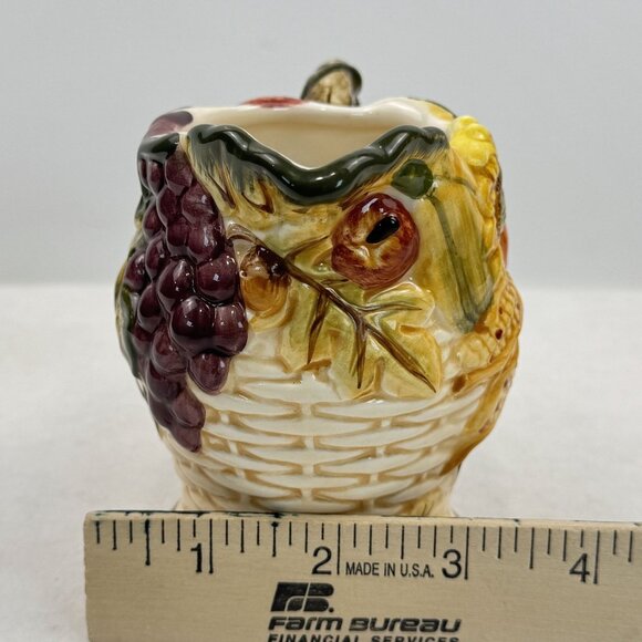 Vintage Ceramic Fall Harvest Creamer & Sugar Bowl Set Thanksgiving Tableware - Picture 13 of 14